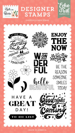 Echo Park Enjoy The Now Designer Stamps (YIR337047) (OUTLET)