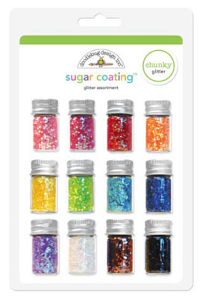 Doodlebug Design Chunky Sugar Coating Glitter Assortment (12pcs) (2049) (OUTLET)