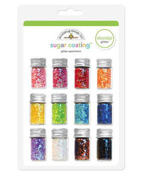 Doodlebug Design Chunky Sugar Coating Glitter Assortment (12pcs) (2049) (OUTLET)