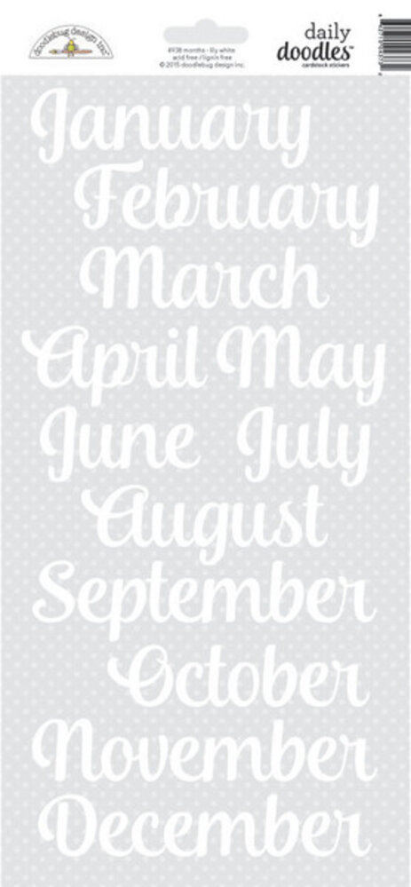 Doodlebug Design Daily Doodles Calendar Months Stickers (4938) (OUTLET)