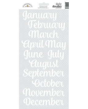 Doodlebug Design Daily Doodles Calendar Months Stickers (4938) (OUTLET)