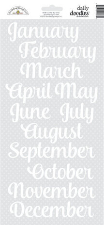 Doodlebug Design Daily Doodles Calendar Months Stickers (4938) (OUTLET)