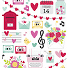 Doodlebug Design Love Notes Icons Sticker (6606) (OUTLET)