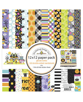 Doodlebug Design Ghost Town 12x12 Inch Paper Pack (7037) (OUTLET)