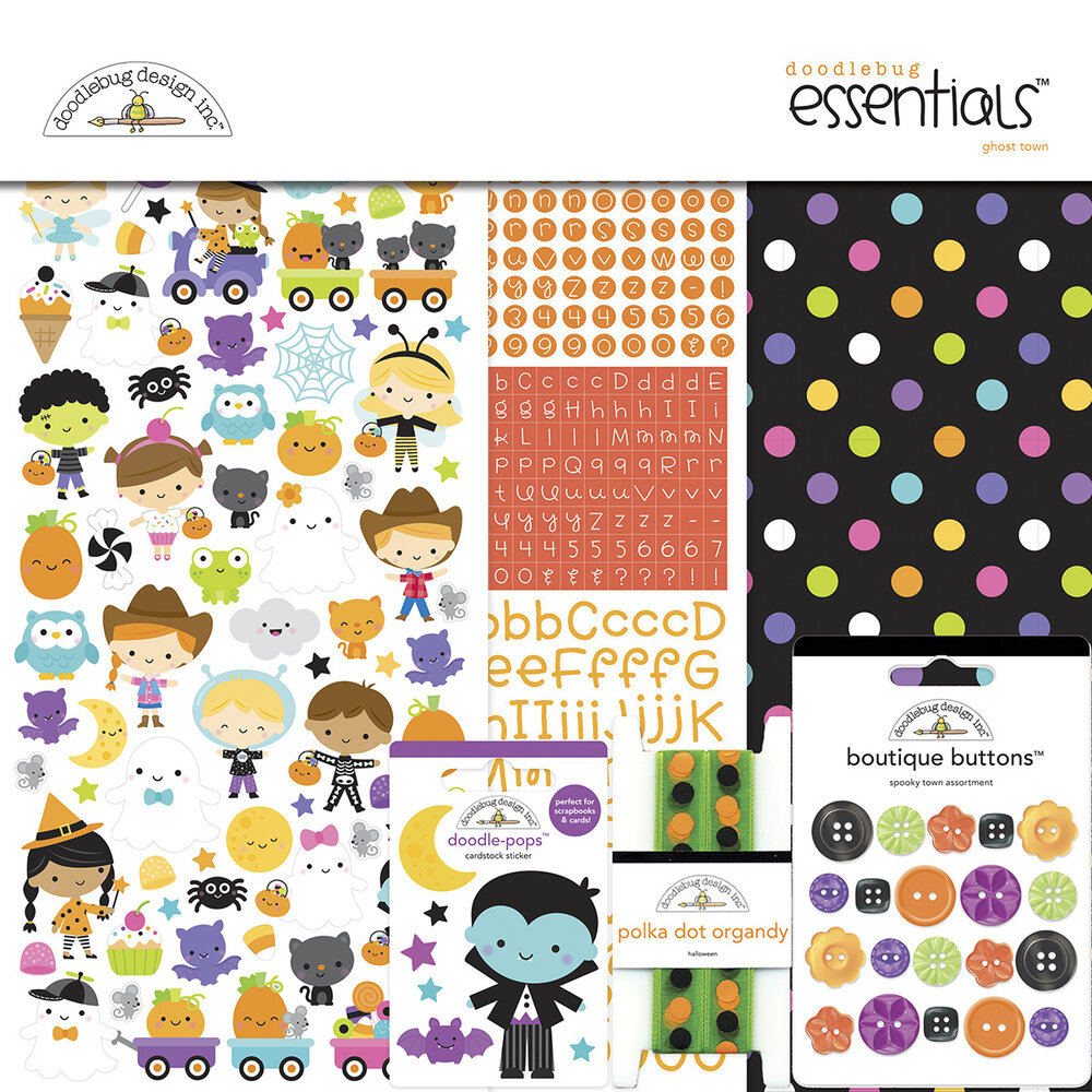 Doodlebug Design Ghost Town 12x12 Inch Essentials Kit (7046) (OUTLET)