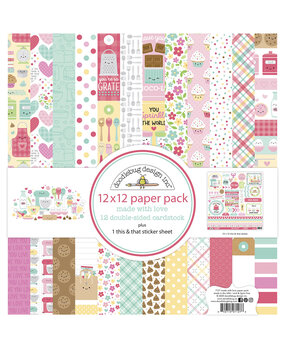 Doodlebug Design Made With Love 12x12 Inch Paper Pack (7127) (OUTLET)
