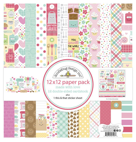 Doodlebug Design Made With Love 12x12 Inch Paper Pack (7127) (OUTLET) Doodlebug Design Made With Love 12x12 Inch Paper Pack (7127) (OUTLET)