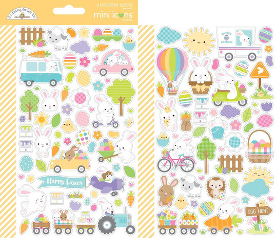 Doodlebug Design Hippity Hoppity Mini Icons Sticker (7177) (OUTLET)