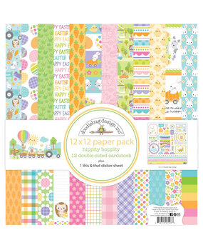 Doodlebug Design Hippity Hoppity 12x12 Inch Paper Pack (7193) (OUTLET)