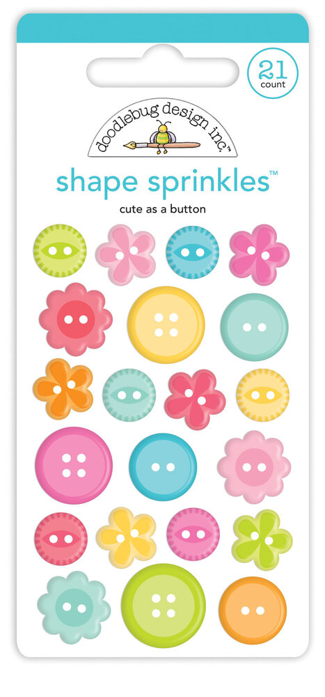 Doodlebug Design Cute as a Button Shape Sprinkles (7250) (OUTLET)