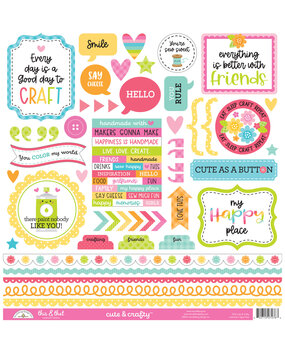 Doodlebug Design Cute & CraftyThis & That Stickers (7276) (OUTLET)