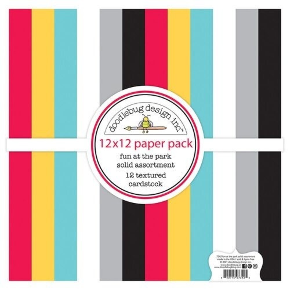 Doodlebug Design Fun at the Park 12x12 inch Textured Cardstock Solid Paper Pack (7342) (OUTLET) Doodlebug Design Fun at the Park 12x12 inch Textured Cardstock Solid Paper Pack (7342) (OUTLET)