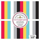 Doodlebug Design Fun at the Park 12x12 inch Textured Cardstock Solid Paper Pack (7342) (OUTLET)