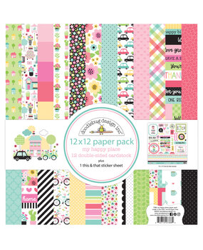 Doodlebug Design My Happy Place 12x12 Inch Paper Pack (7386) (OUTLET)