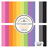 Doodlebug Design Happy Haunting 12x12 inch Textured Cardstock Solid Paper Pack (7446) (OUTLET)