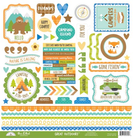 Doodlebug Design Great OutdoorsThis & That Stickers (7479) (OUTLET)