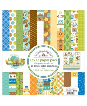 Doodlebug Design Great Ooutdoors 12x2 Inch Paper Pack (7493) (OUTLET)