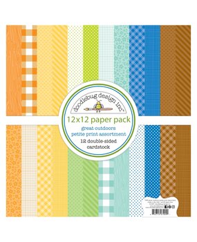 Doodlebug Design Great Outdoors 12x12 Inch Petite Prints Paper Pack (7494) (OUTLET)