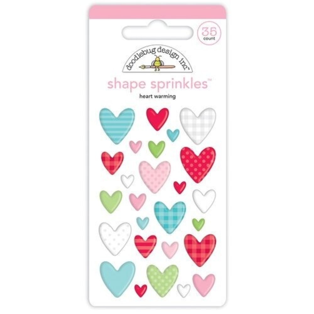 Doodlebug Design Heart Warming Shape Sprinkles (7503) (OUTLET)