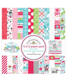 Doodlebug Design Let It Snow 12x12 Inch Paper Pack (7539) (OUTLET)