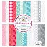 Doodlebug Design Let It Snow 12x12 Inch Petite Prints Paper Pack (7540) (OUTLET)