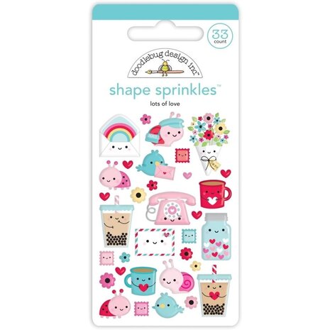 Doodlebug Design Lots of Love Shape Sprinkles (7549) (OUTLET)