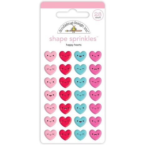 Doodlebug Design Happy Hearts Shape Sprinkles (7550) (OUTLET)