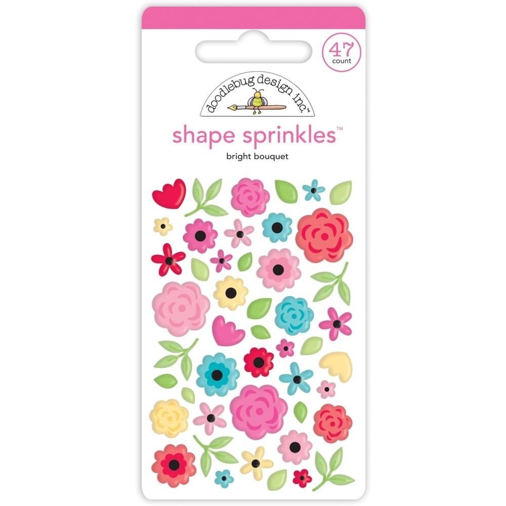 Doodlebug Design Bright Bouquet Shape Sprinkles (7551) (OUTLET)