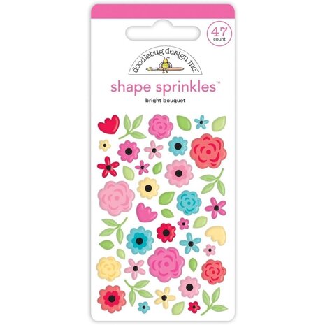 Doodlebug Design Bright Bouquet Shape Sprinkles (7551) (OUTLET)