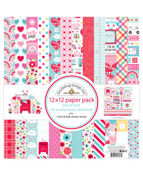 Doodlebug Design Lots of Love 12x12 Inch Paper Pack (7587) (OUTLET)