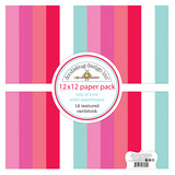 Doodlebug Design Lots of Love 12x12 inch Textured Cardstock Solid Paper Pack (7589) (OUTLET)