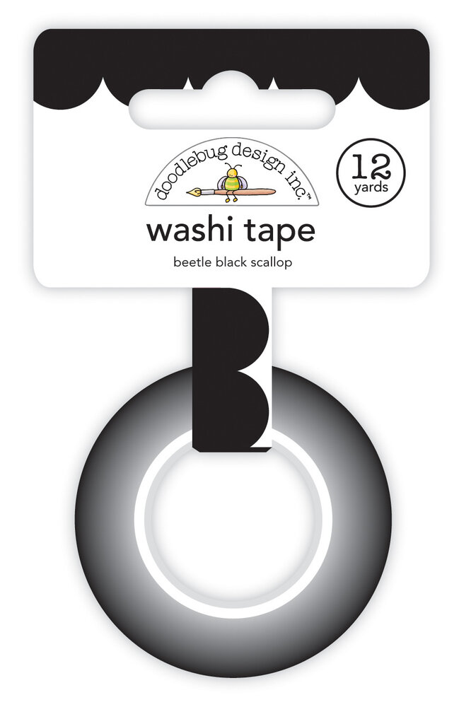 Doodlebug Design Beetle Black Scallop Washi Tape (7706) (OUTLET) Doodlebug Design Beetle Black Scallop Washi Tape (7706) (OUTLET)