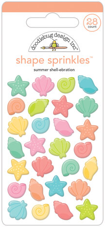 Doodlebug Design Summer Shell-ebration Shape Sprinkles (7747) (OUTLET)