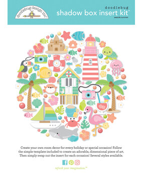 Doodlebug Design Seaside Summer Shadow Box Insert Kit (7793) (OUTLET)