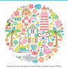 Doodlebug Design Seaside Summer Shadow Box Insert Kit (7793) (OUTLET)
