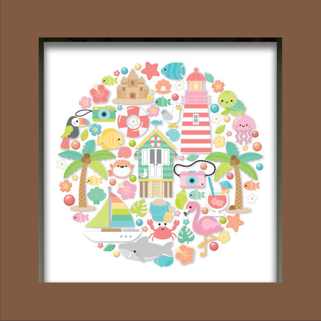 Doodlebug Design Seaside Summer Shadow Box Insert Kit (7793) (OUTLET)