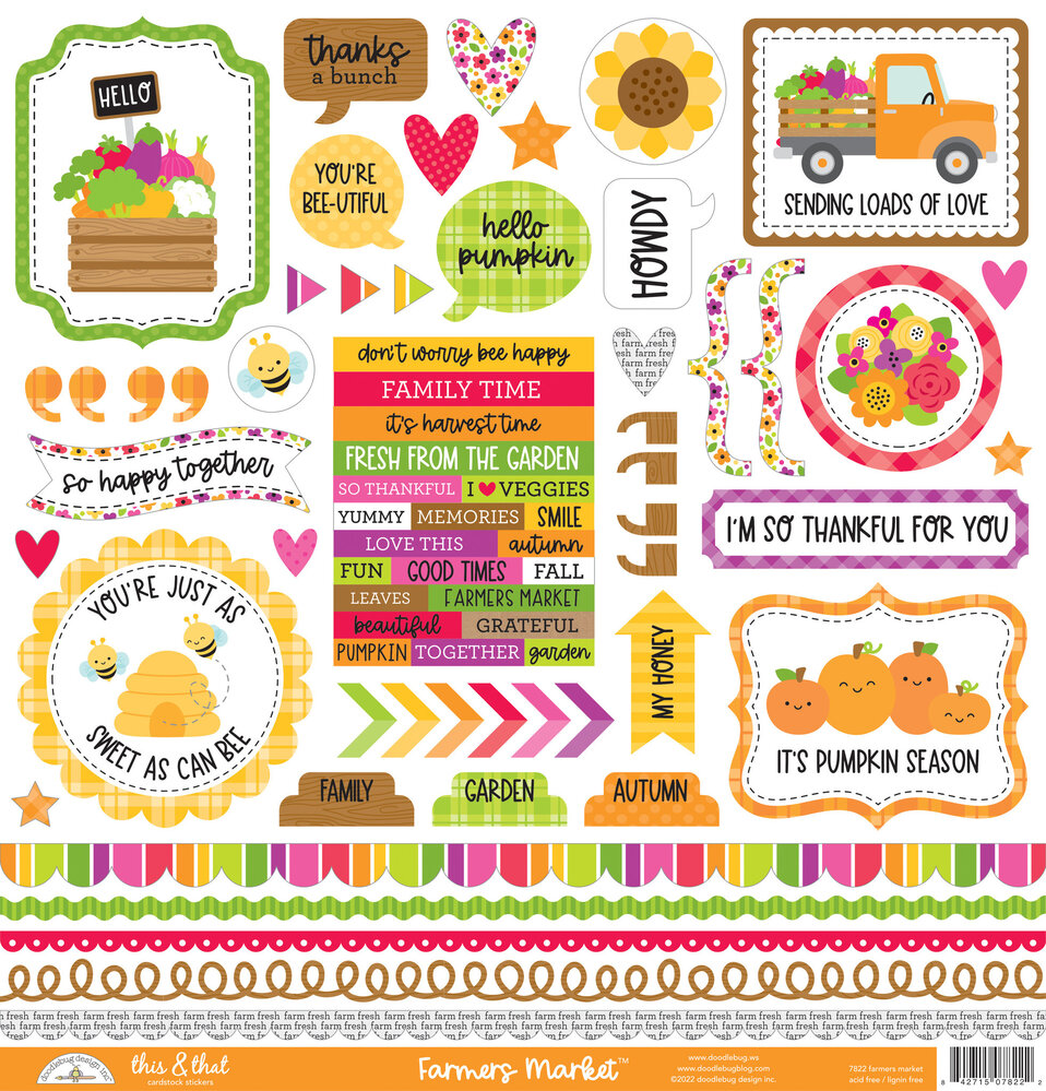 Doodlebug Design Farmers Market This & That Stickers (7822) (OUTLET) Doodlebug Design Farmers Market This & That Stickers (7822) (OUTLET)