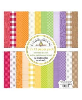 Doodlebug Design Farmers Market 12x12 Inch Petite Prints Assortment Pack (7836) (OUTLET)
