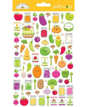 Doodlebug Design Veggie Garden Puffy Icons Stickers (7869) (OUTLET)