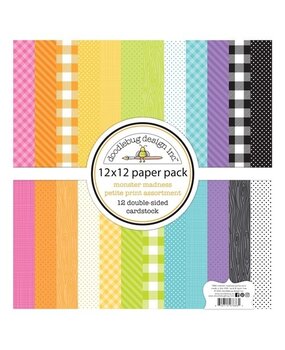 Doodlebug Design Monster Madness 12x12 Inch Petite Prints Assortment Pack (7886) (OUTLET)