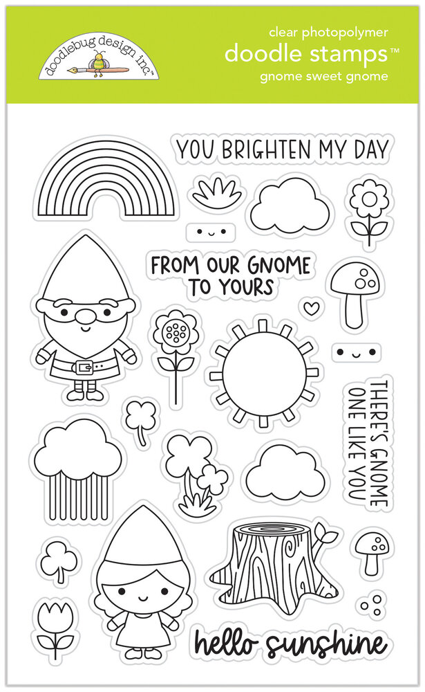 Doodlebug Design Gnome Sweet Gnome Doodle Stamps (7971) (OUTLET)