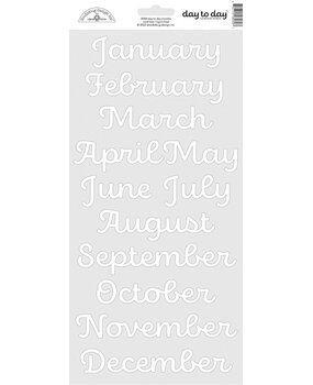 Doodlebug Design Day to Day Calendar Months Stickers (8060) (OUTLET)
