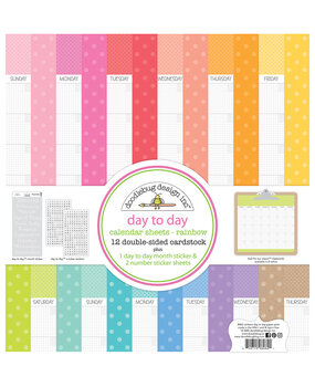 Doodlebug Design Rainbow Day to Day Calendar Assortment Pack (8062) (OUTLET)