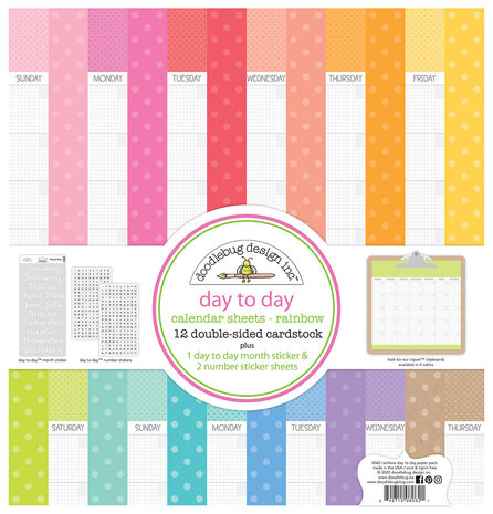 Doodlebug Design Rainbow Day to Day Calendar Assortment Pack (8062) (OUTLET) Doodlebug Design Rainbow Day to Day Calendar Assortment Pack (8062) (OUTLET)