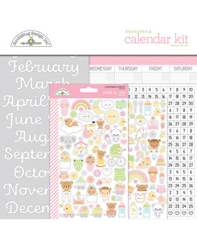 Doodlebug Design Baby Girl First Year Calendar Kit (8063) (OUTLET)