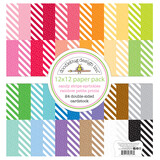 Doodlebug Design Candy Stripe-Sprinkles Rainbow 12x12 Inch Petite Prints Pack (8118) (OUTLET)
