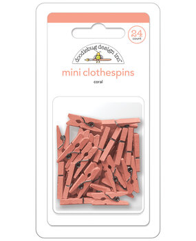 Doodlebug Design Coral Mini Clothespins (24pcs) (8135) (OUTLET)