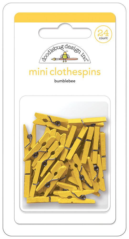 Doodlebug Design Bumblebee Mini Clothespins (24pcs) (8137) (OUTLET)