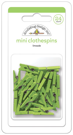 Doodlebug Design Limeade Mini Clothespins (24pcs) (8138) (OUTLET)