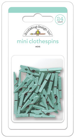 Doodlebug Design Mint Mini Clothespins (24pcs) (8139) (OUTLET)